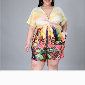 1X-3X Eden Shorts Romper ✨Host Pick✨